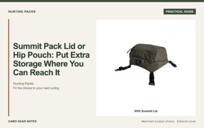 Editorial cover: Summit Pack Lid or Hip Pouch: Put Extra Storage Where You Can Reach It. Merchant photos: XKG Summit Lid.