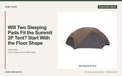 Editorial cover: Will Two Sleeping Pads Fit the Summit 2P Tent? Start With the Floor Shape. Merchant photos: XKG Summit 2P Tent.