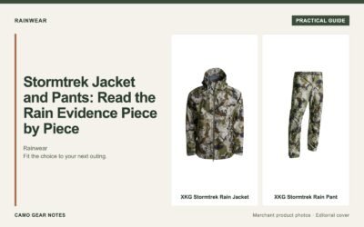 Editorial cover: Stormtrek Jacket and Pants: Read the Rain Evidence Piece by Piece. Merchant photos: XKG Stormtrek Rain Jacket, XKG Stormtrek Rain Pant.